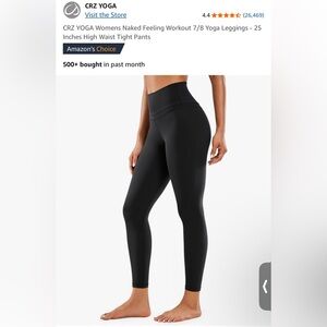CRZ YOGA Black High-Waisted Leggings
